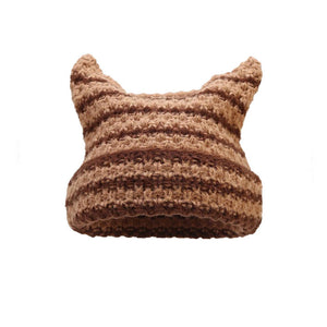 VILZSTUDIOS Cat ears knit beanie for playful style