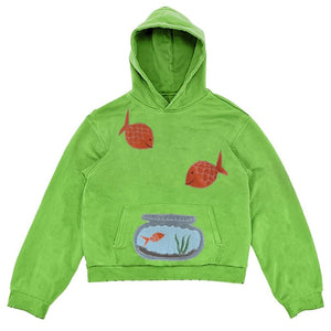 VILZSTUDIOS Playful graphic hoodie with fish design