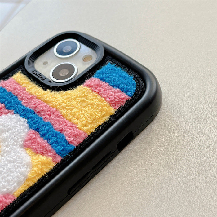 VILZSTUDIOS Floral fuzzy iPhone case for stylish protection