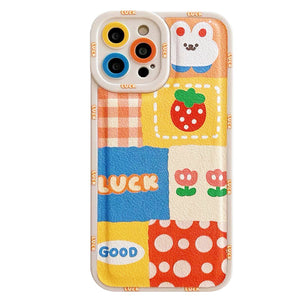 VILZSTUDIOS Colorful Bunny Patchwork iPhone Case design