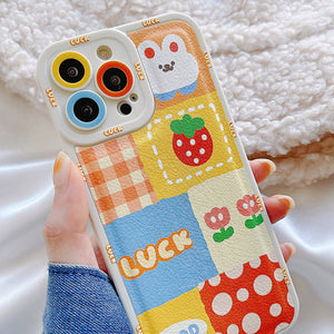 VILZSTUDIOS Colorful Bunny Patchwork iPhone Case design