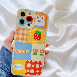 VILZSTUDIOS Colorful Bunny Patchwork iPhone Case design