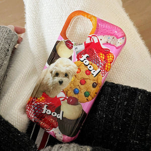 VILZSTUDIOS Cute phone case with dog and dessert design