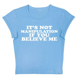 VILZSTUDIOS Playful crop tee with statement print
