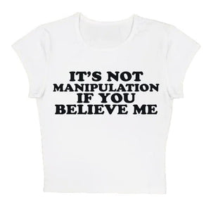 VILZSTUDIOS Playful crop tee with statement print
