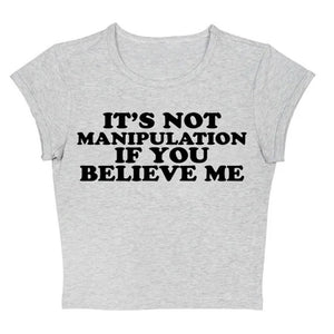 VILZSTUDIOS Playful crop tee with statement print