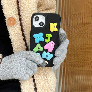 VILZSTUDIOS Stylish puffy alphabet iPhone case
