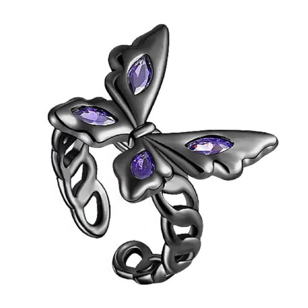 VILZSTUDIOS Punk aesthetic butterfly adjustable ring