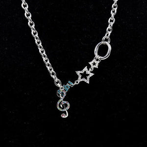 VILZSTUDIOS Radiant Celestial Chain Necklace with star charm