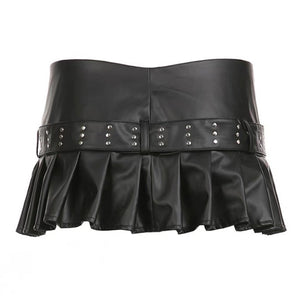 VILZSTUDIOS Vegan leather mini skirt from VILZSTUDIOS