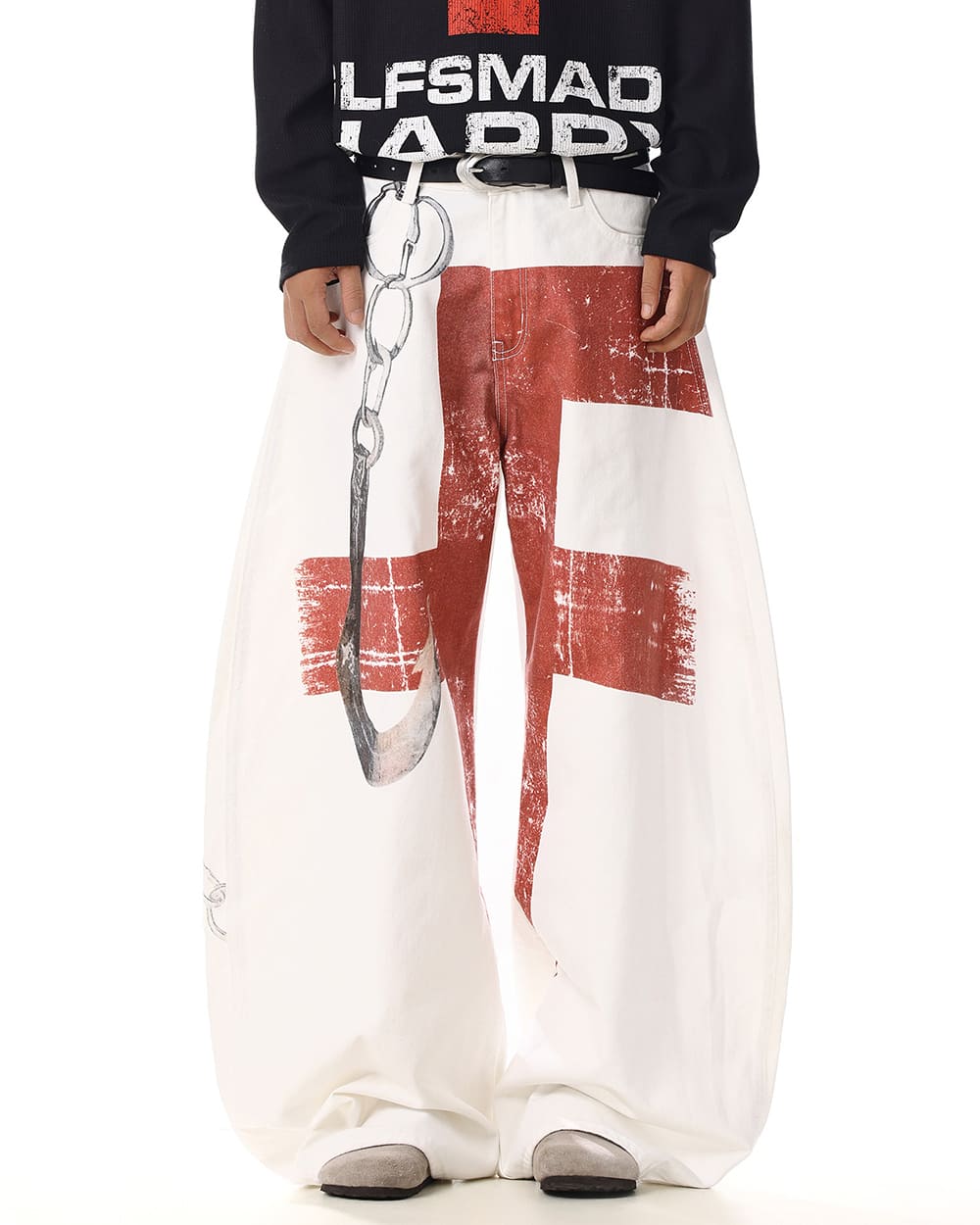 VILZSTUDIOS Wide leg denim pants for street style