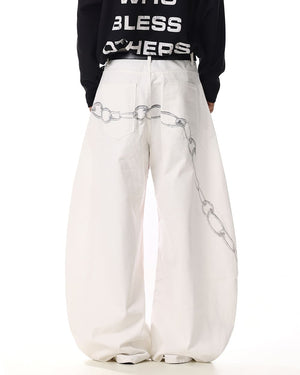 VILZSTUDIOS Wide leg denim pants for street style