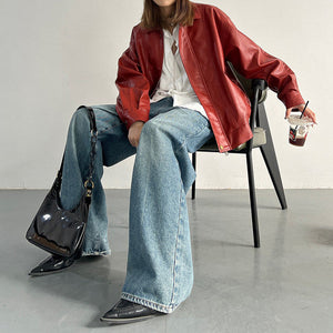 VILZSTUDIOS red bomber grunge jacket