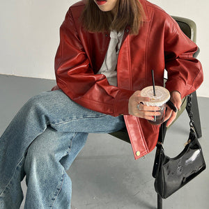 VILZSTUDIOS red bomber grunge jacket