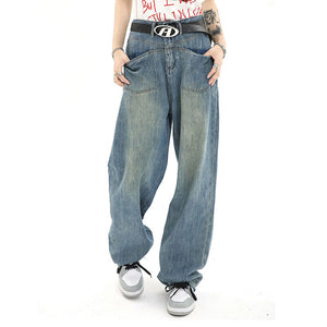 VILZSTUDIOS Wide-leg denim jeans for streetwear fashion