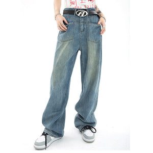VILZSTUDIOS Wide-leg denim jeans for streetwear fashion