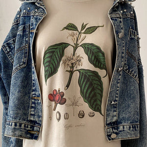 VILZSTUDIOS Botanical graphic tee featuring a crew neckline