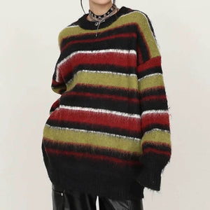 VILZSTUDIOS Striped oversized sweater for casual wear