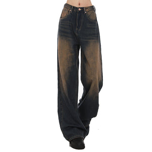 VILZSTUDIOS Retro 90's kids denim jeans in washed brown