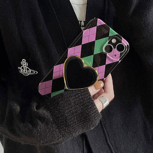 VILZSTUDIOS Stylish iPhone case with argyle design