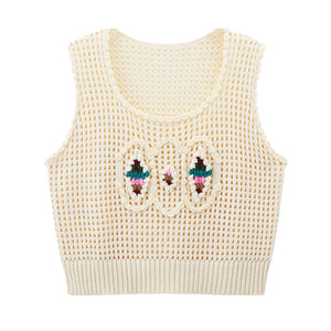 VILZSTUDIOS Cropped knit vest for casual fashion