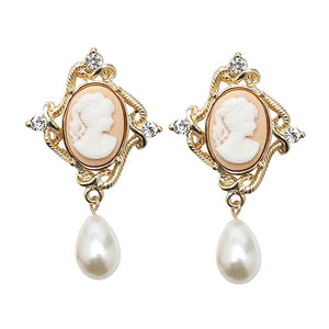 VILZSTUDIOS Fashionable cameo earrings for stylish accessories