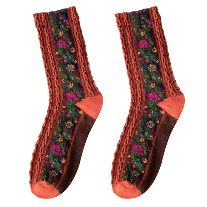 VILZSTUDIOS Embroidered floral socks for stylish outfits