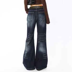 VILZSTUDIOS Flared denim jeans for streetwear fashion