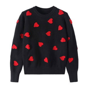 VILZSTUDIOS Retro heart print knit sweater from VILZSTUDIOS
