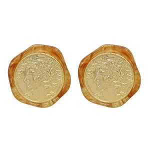 VILZSTUDIOS Stylish retro coin earrings for fashion enthusiasts