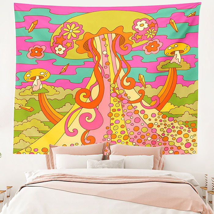VILZSTUDIOS Decorative mushroom tapestry for wall or ceiling