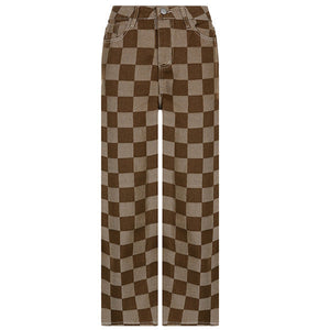 VILZSTUDIOS Retro patterned denim jeans for streetwear style