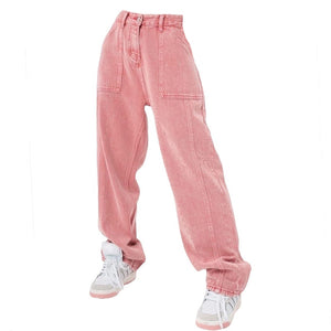 VILZSTUDIOS Stylish pink denim jeans for streetwear fashion