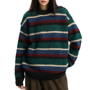 VILZSTUDIOS Striped knit sweater for casual style