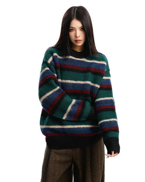 VILZSTUDIOS Striped knit sweater for casual style