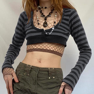 VILZSTUDIOS Striped long sleeve top from VILZSTUDIOS