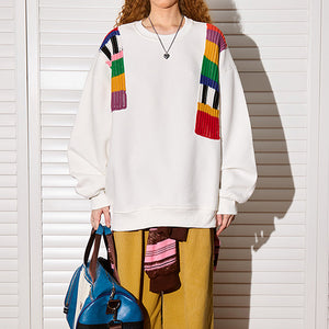 VILZSTUDIOS Oversized sweatshirt with TV static patches