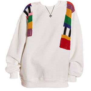 VILZSTUDIOS Oversized sweatshirt with TV static patches