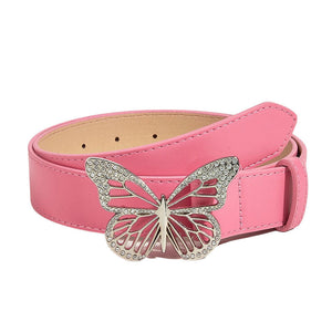 VILZSTUDIOS Stylish butterfly rhinestone buckle belt