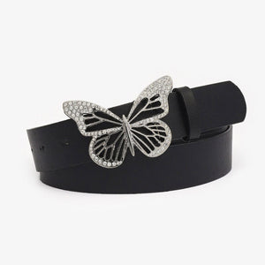 VILZSTUDIOS Stylish butterfly rhinestone buckle belt