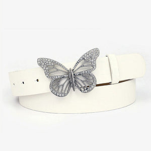 VILZSTUDIOS Stylish butterfly rhinestone buckle belt
