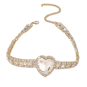 VILZSTUDIOS Rhinestone heart choker from VILZSTUDIOS
