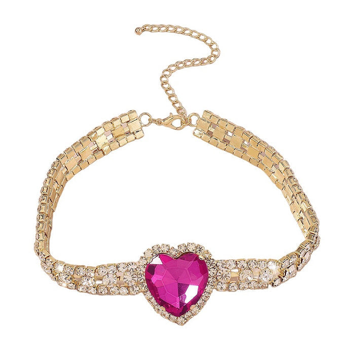 VILZSTUDIOS Rhinestone heart choker from VILZSTUDIOS