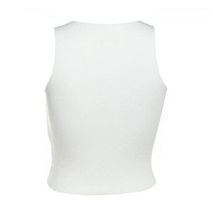 VILZSTUDIOS Ribbed button top for casual fashion