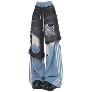 VILZSTUDIOS Layered effect jeans with distressed design