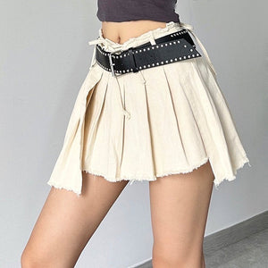 VILZSTUDIOS Ripped mini skirt from VILZSTUDIOS