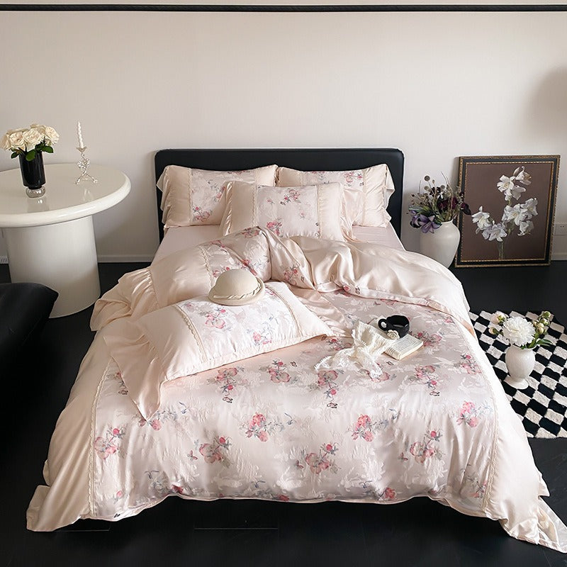 Rose Butterfly Duvet Cover Set