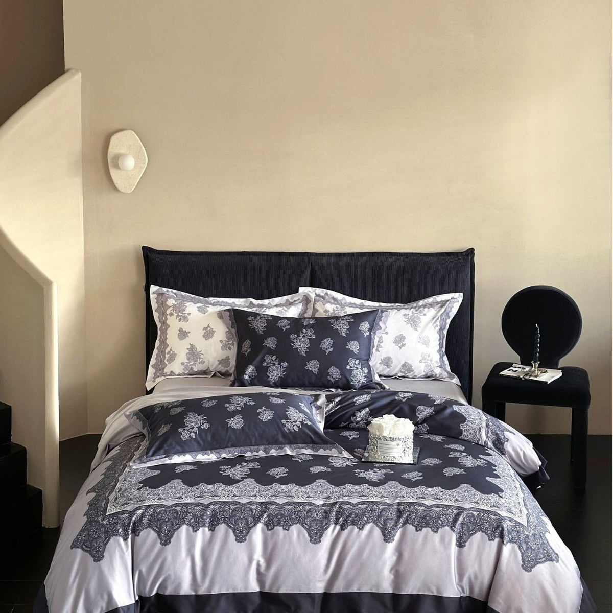 Rose Lace Duvet Cover Set