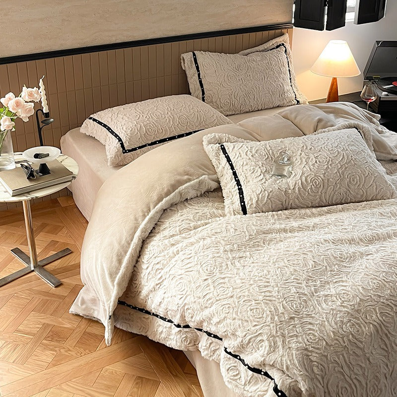 Rosette Pearl Duvet Cover Set