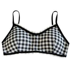 VILZSTUDIOS Ruffled gingham bra top for stylish summer wear
